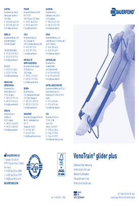 Instructions for use - VenoTrain glider plus