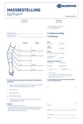 Massbestellblatt - EpiTrain