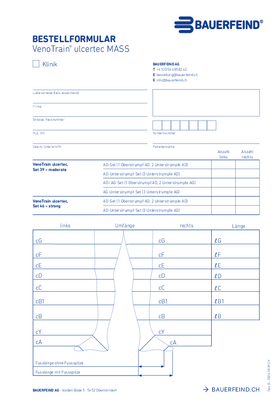 Massbestellblatt - VenoTrain ulcertec