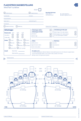 Massbestellblatt - VenoTrain curaflow - Zehen