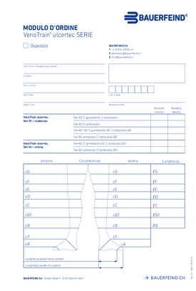 Modulo d'ordnine - VenoTrain ulcertec