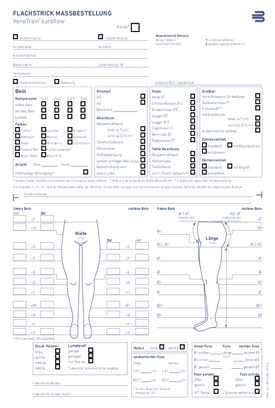 Massbestellblatt - VenoTrain curaflow - Bein Massbestellblatt - VenoTrain curaflow - Bein