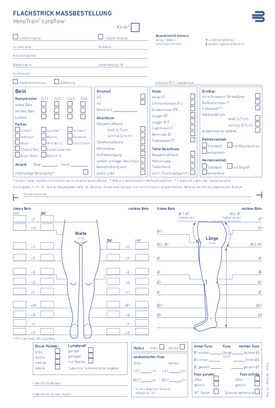 Massbestellblatt - VenoTrain curaflow - Bein Massbestellblatt - VenoTrain curaflow - Bein