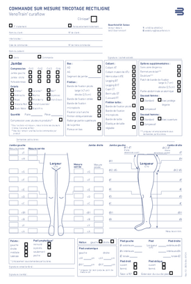 Commande sur mesure tricotage rectiligne - VenoTrain curaflow - Jambe
