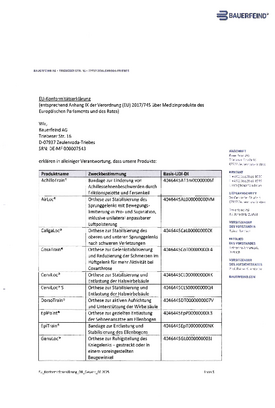 Konformitätserklärung - Orthopädie